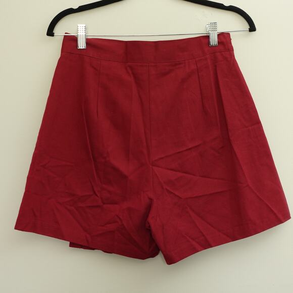 Nike Womens Activewear Denim Skort High Rise Pleated Cotton Burgundy Size 28 - Picture 5 of 7